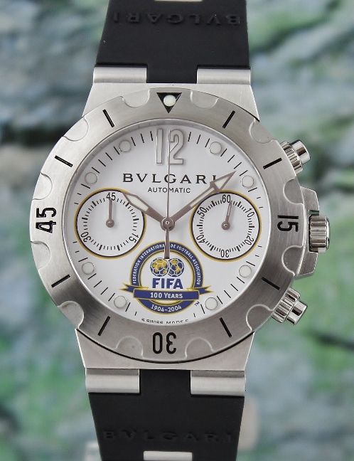(image for) NEW UNWORN Bvlgari Diagono Scuba SC38 FIFA Limited Edition Automatic Watch
